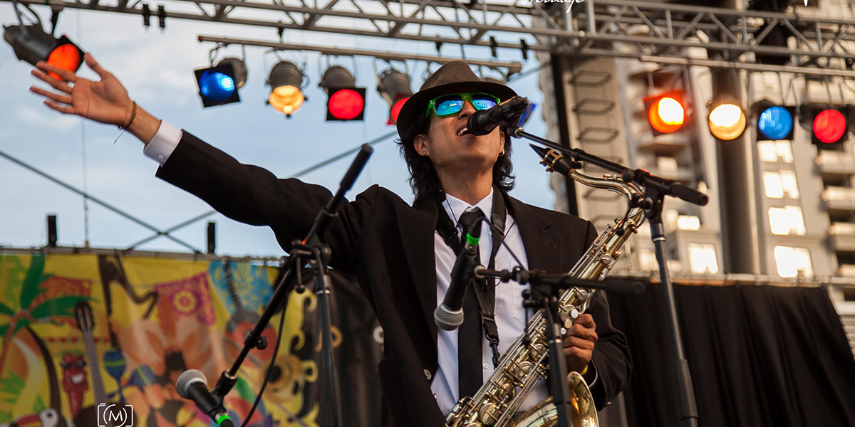 A performer at the Mississauga Latin Festival